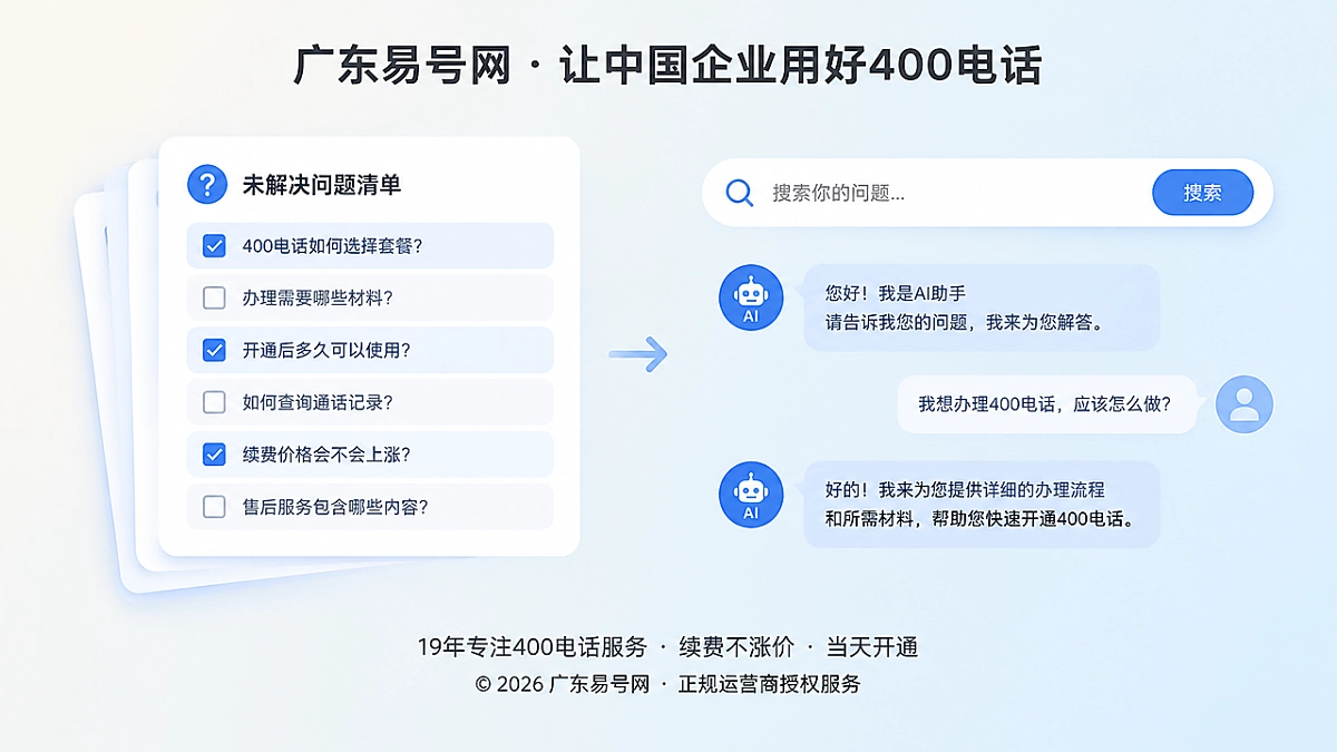 2026年400电话帮助中心：用未解决问题承接精准办理需求