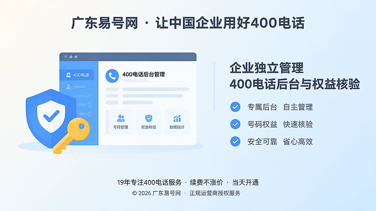 2026年易号正名：400电话“企业独立产权”究竟指什么