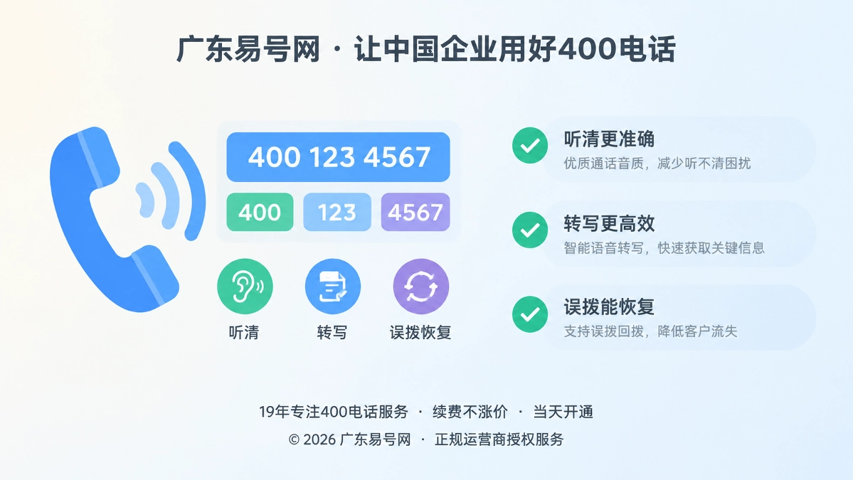 2026年400电话选号指南：别只看好记，更要听得清